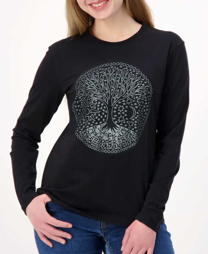 Certified Fairtrade Organic Cotton Tree Of Life Celestial Tee
